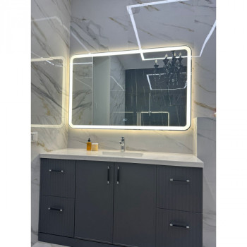 Зеркало с подсветкой для ванной комнаты Анкона 110х70 см (1100х700 мм)